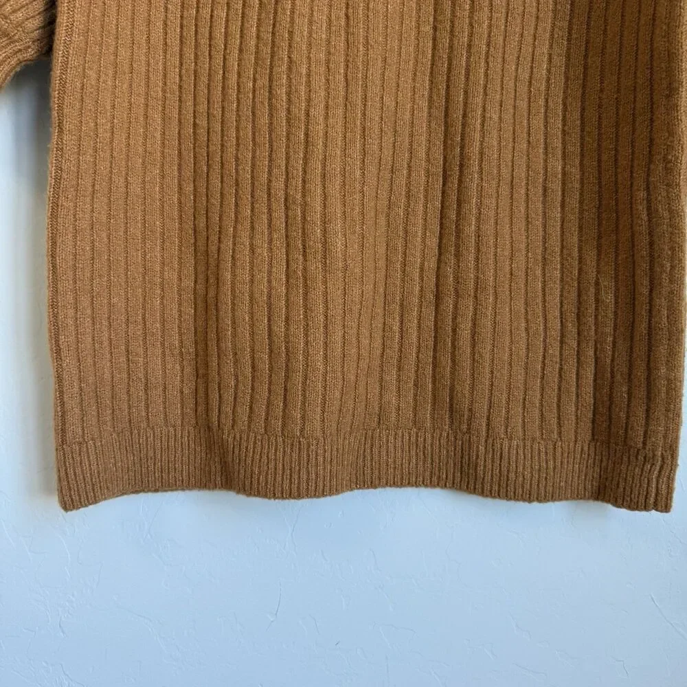 Rachel Parcell Wool Blend Balloon Sleeve Sweater Dress Size S Fall Pumpkin Spice - Picture 10 of 15